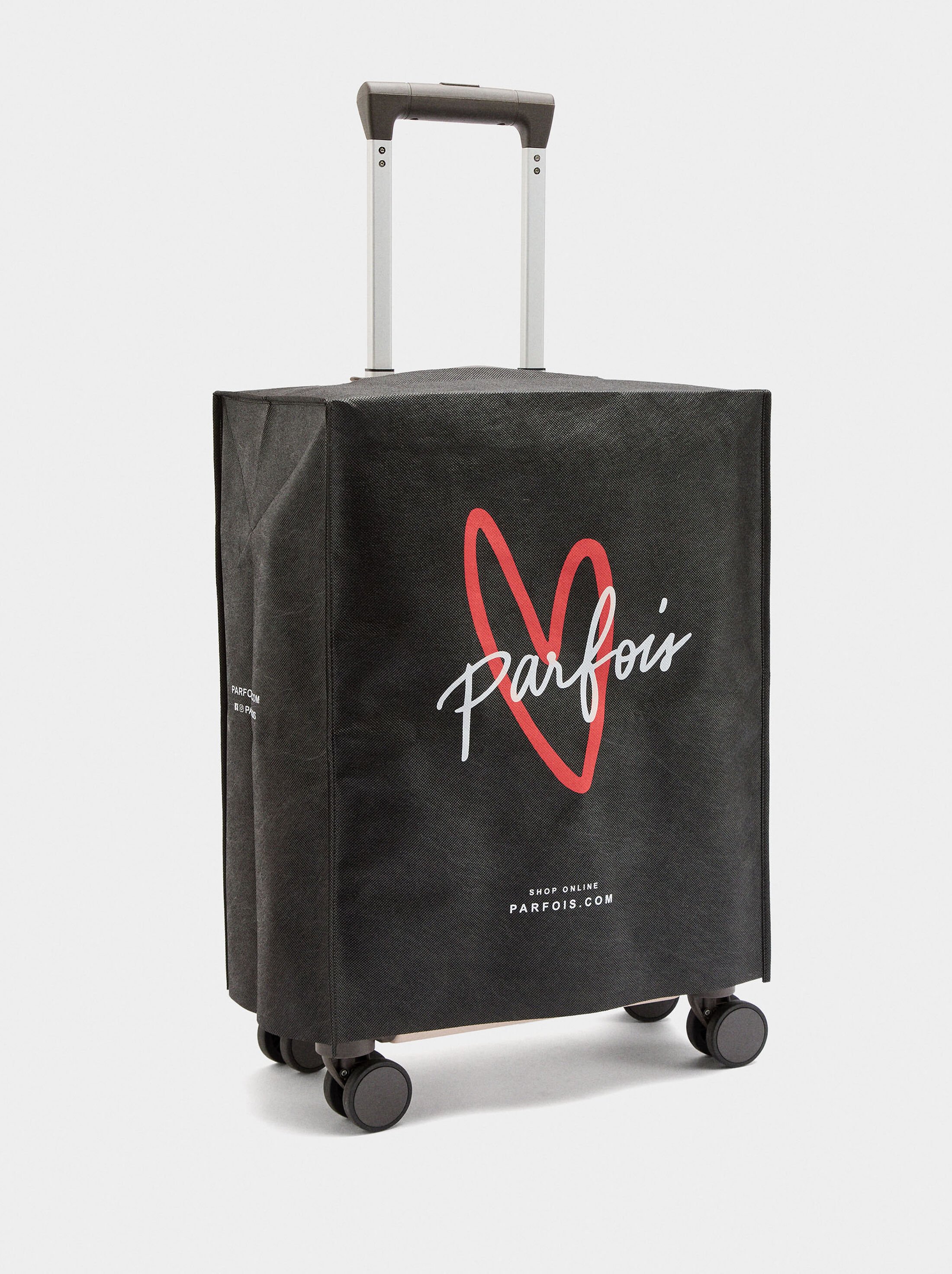 Striped travel suitcase image number 5.0