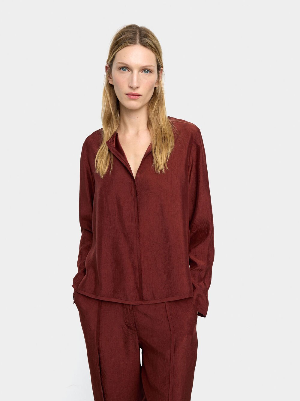Wrinkled effect blouse