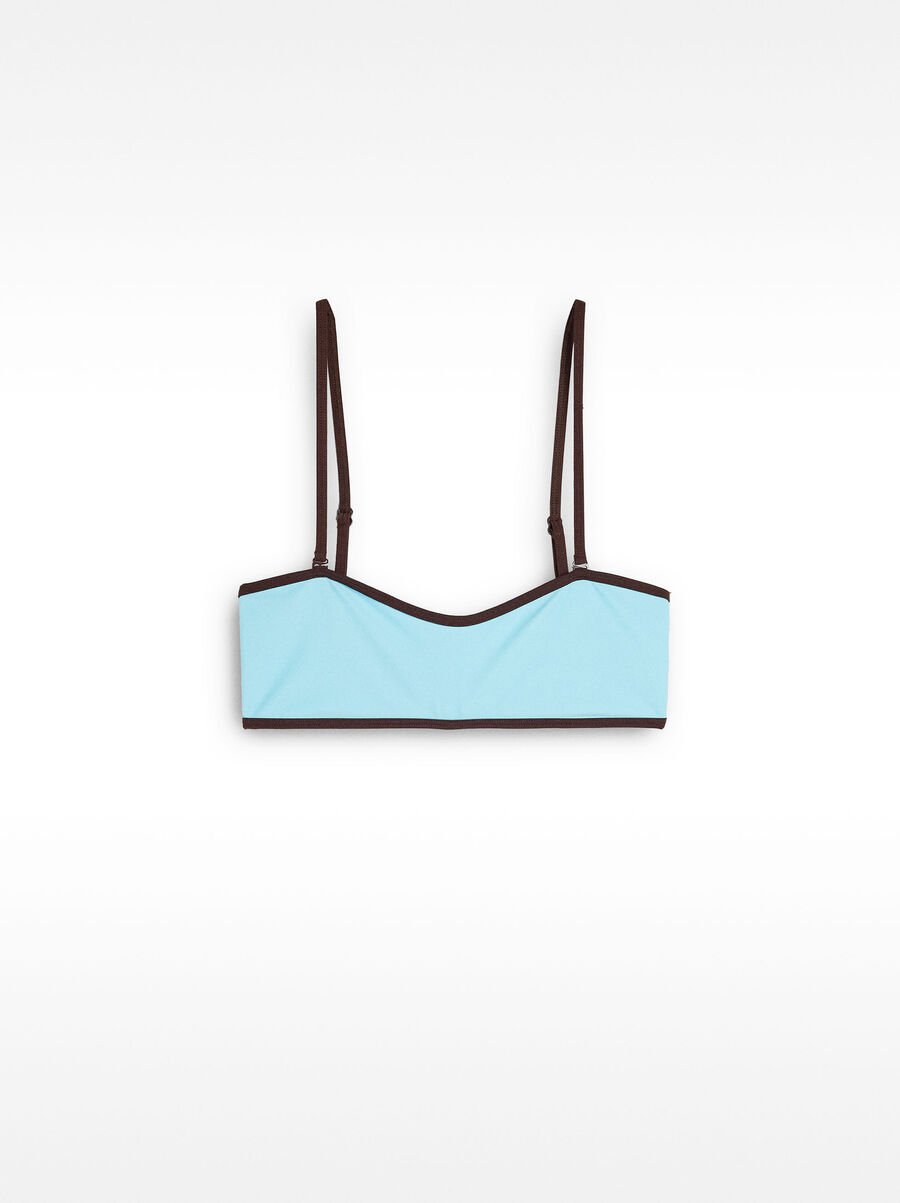 Top di bikini in contrasto