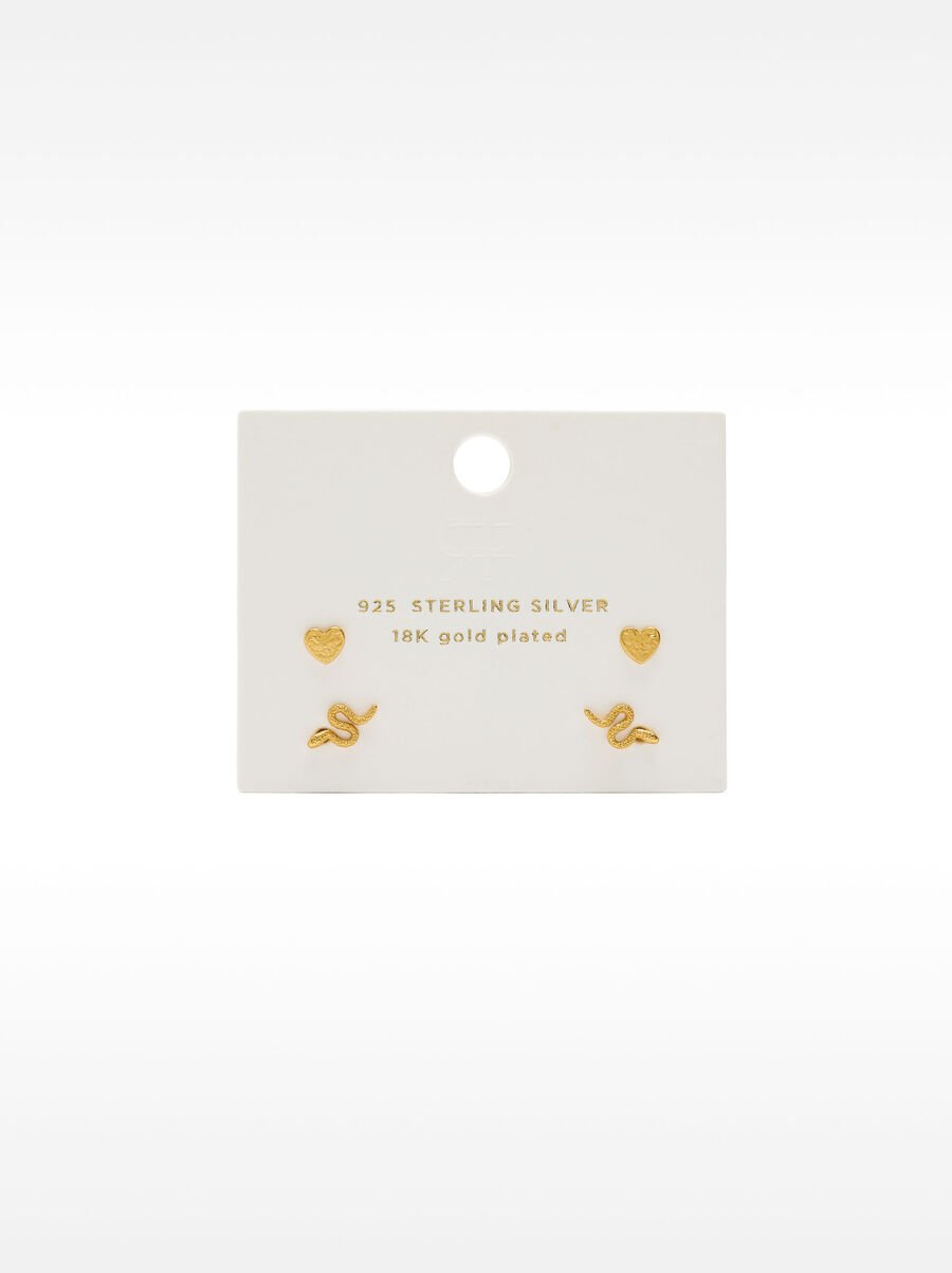 Set aus goldenen Ohrringen – 925er Sterlingsilber