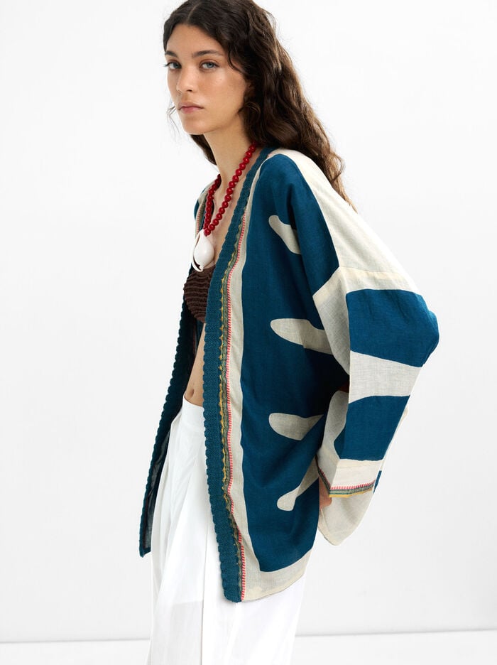 Kimono estampado 100% algodón