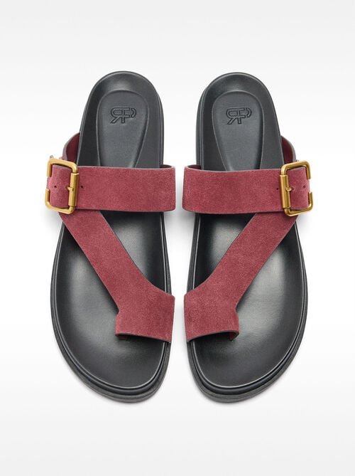 Leder-Sandalen mit Riemen und Schnalle