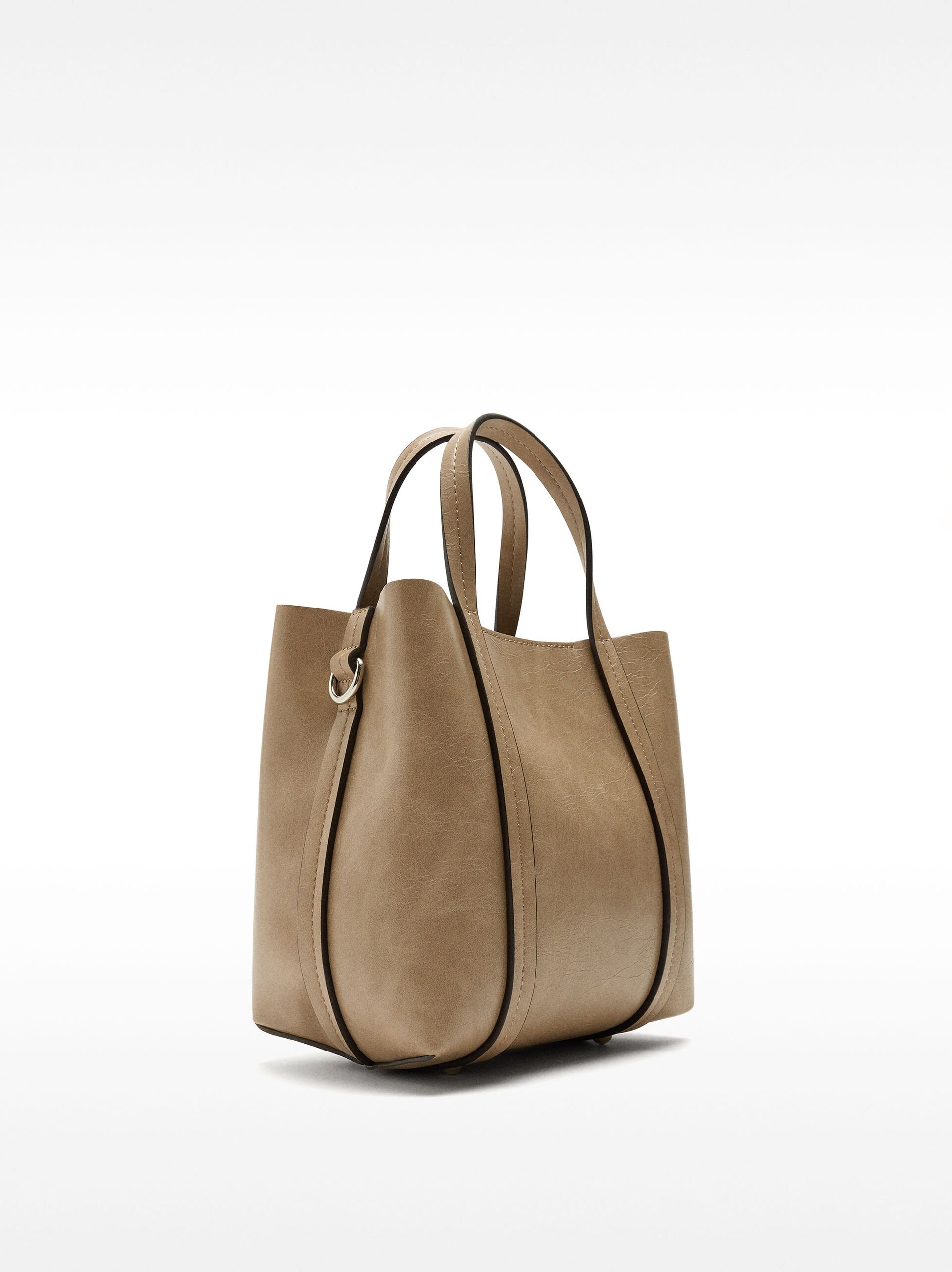 Crackled tote bag image number 1.0