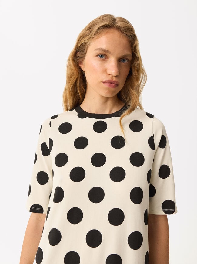 Online Exclusive - Langes Kleid Mit Polka Dots image number 1.0