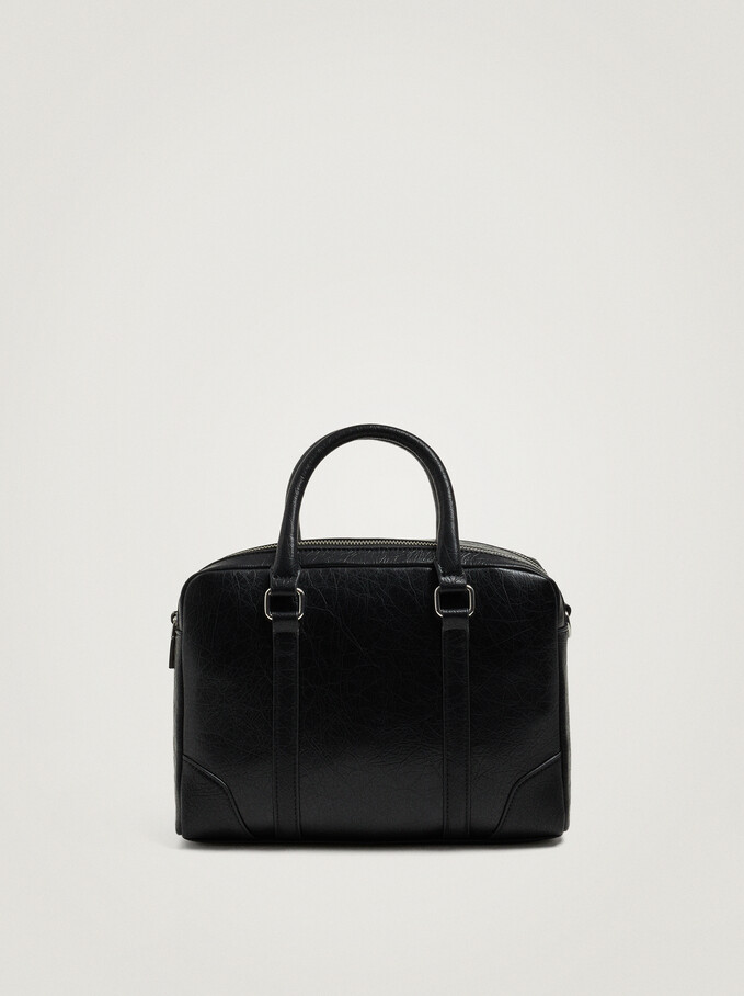 Tote Bag With Shoulder Strap, Black, hi-res