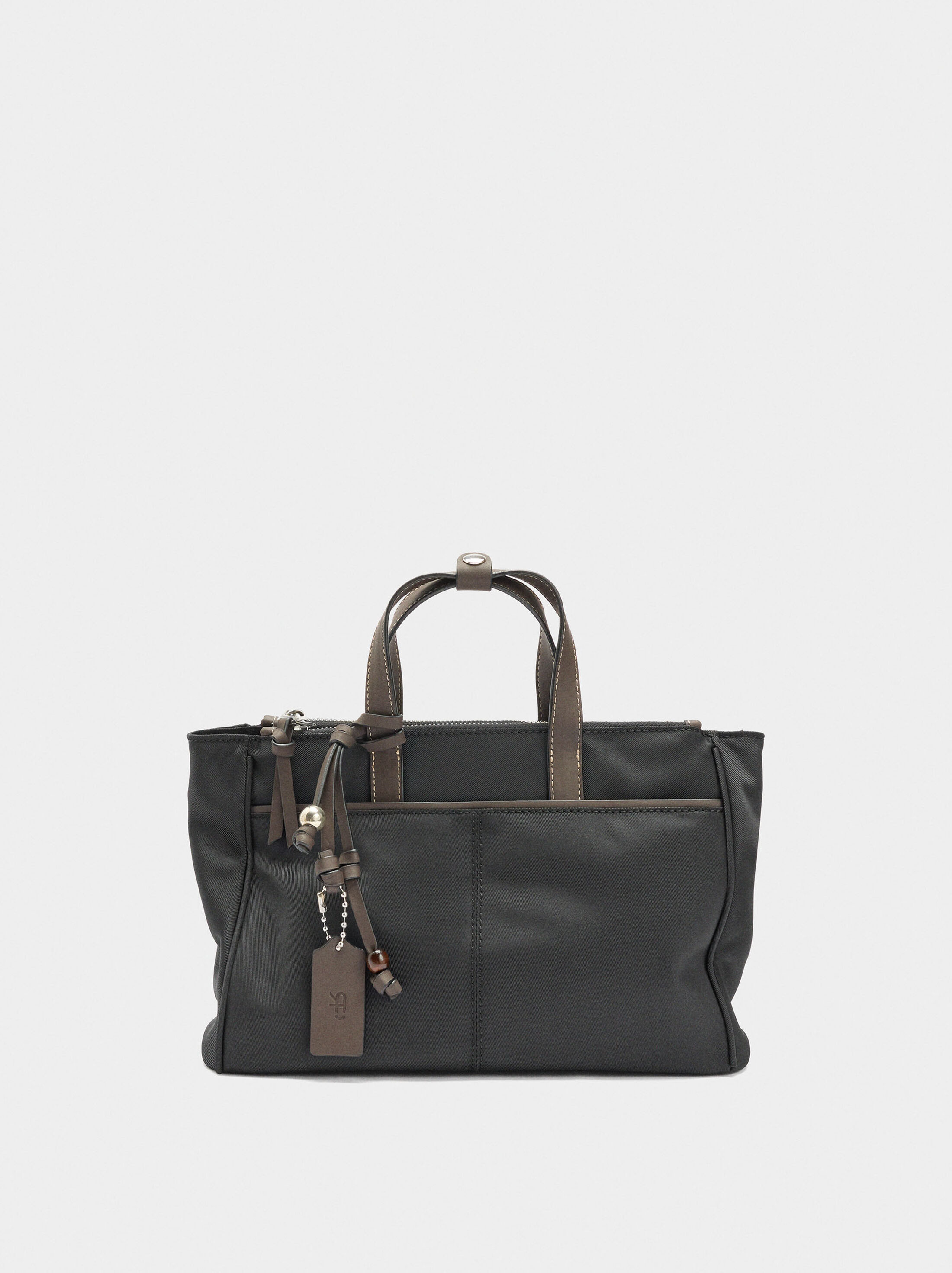 Nylon tote bag with crossbody strap image number 0.0