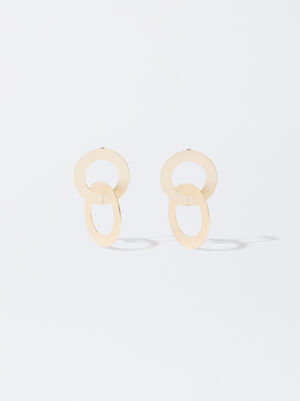 Geometric Golden Earrings image number 0.0