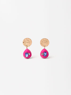 Short Earrings With Crystals image number 0.0