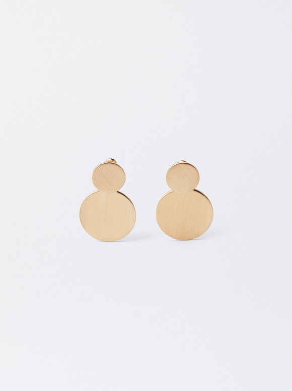 Circular Studs, Golden, hi-res