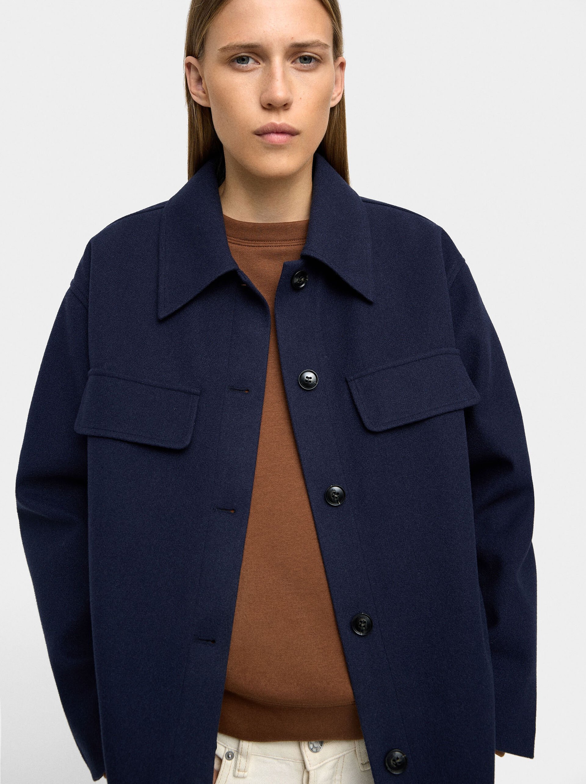 Overshirt with lapels image number 1.0