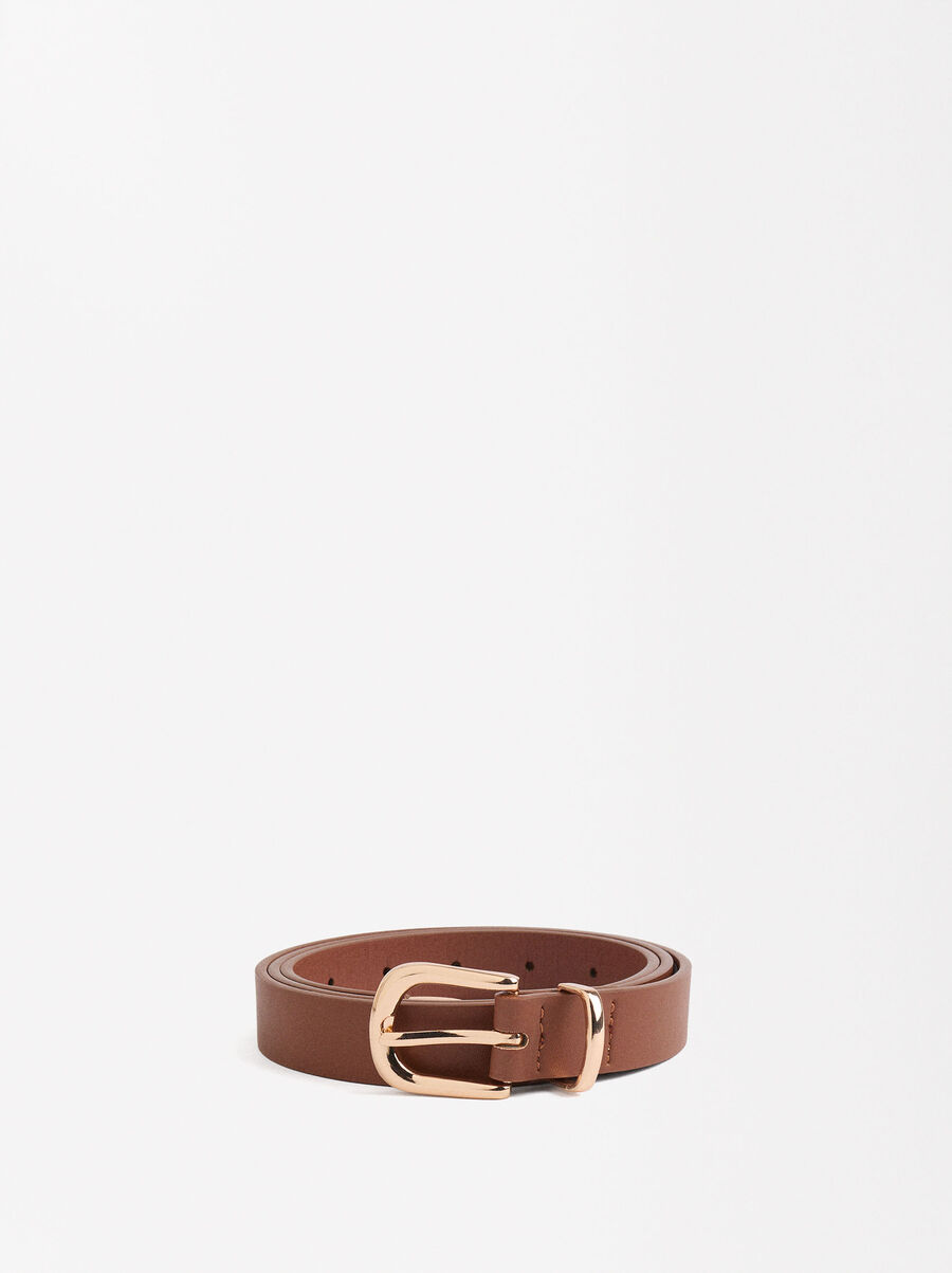 Plain belt with buckle