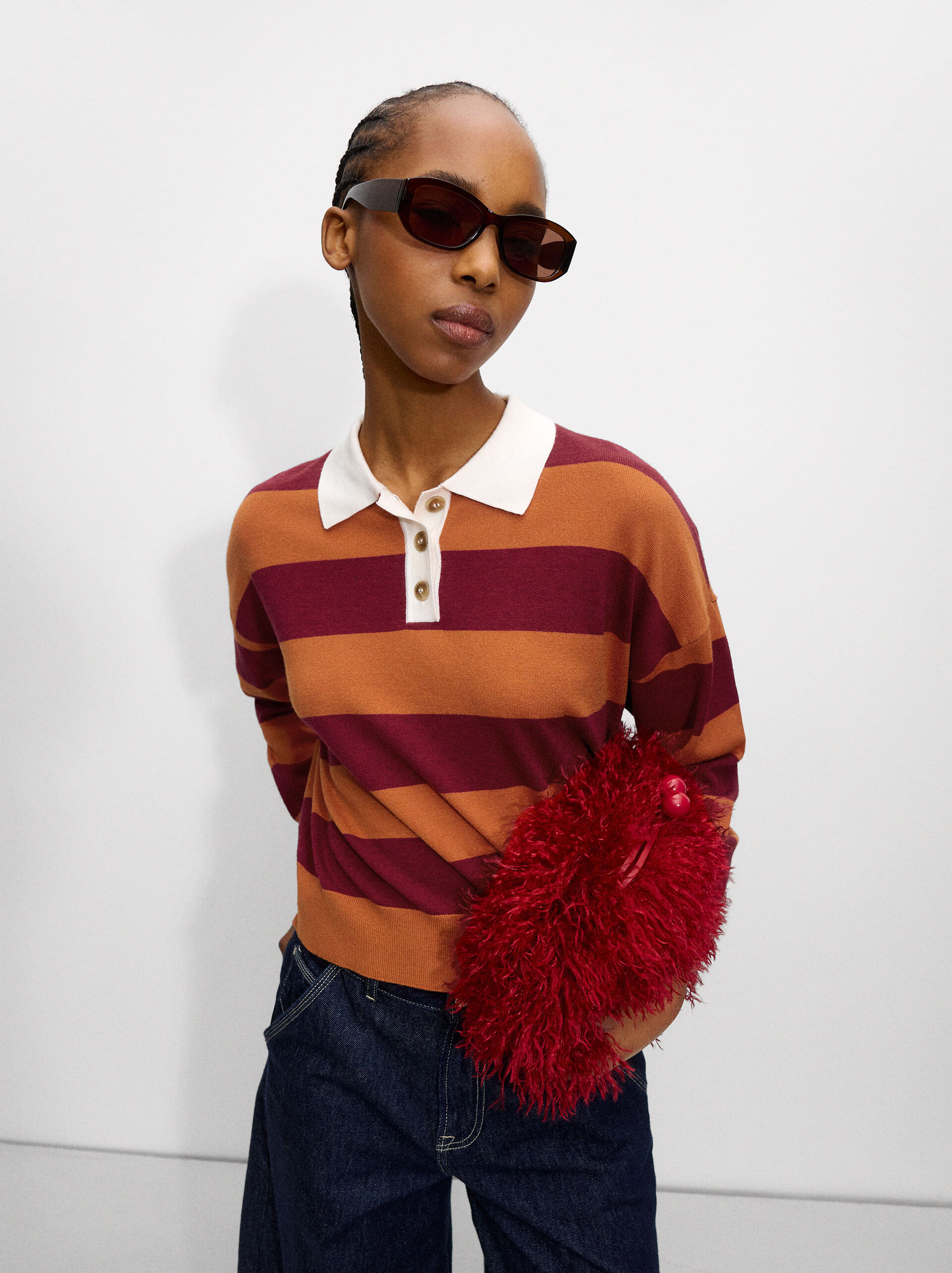 Maglione in maglia a righe image number 0.0