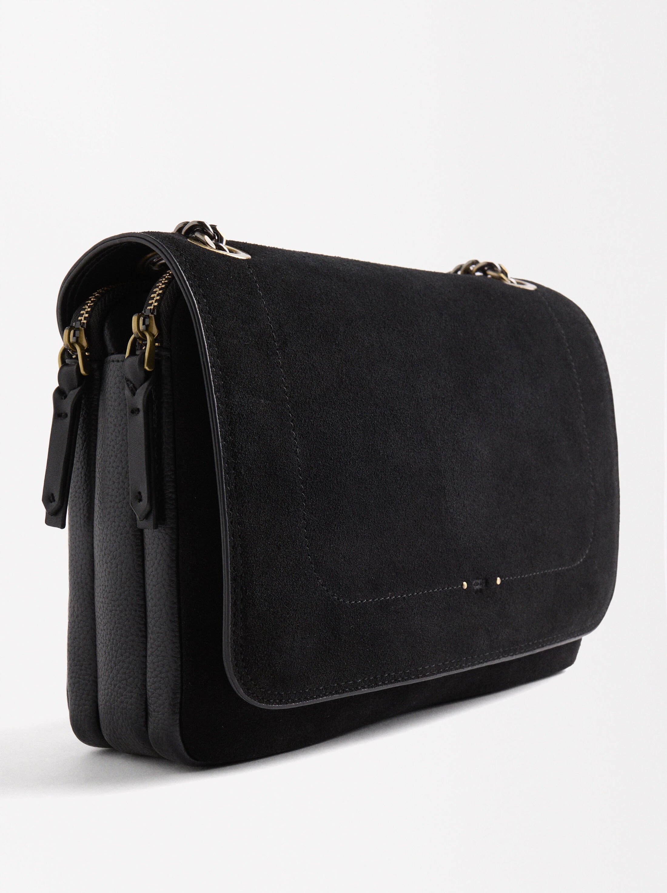 Bolso de hombro con piel image number 2.0