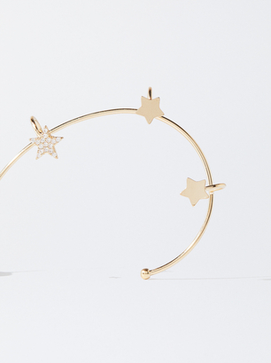 Ear Cuff With Stars, Pink, hi-res