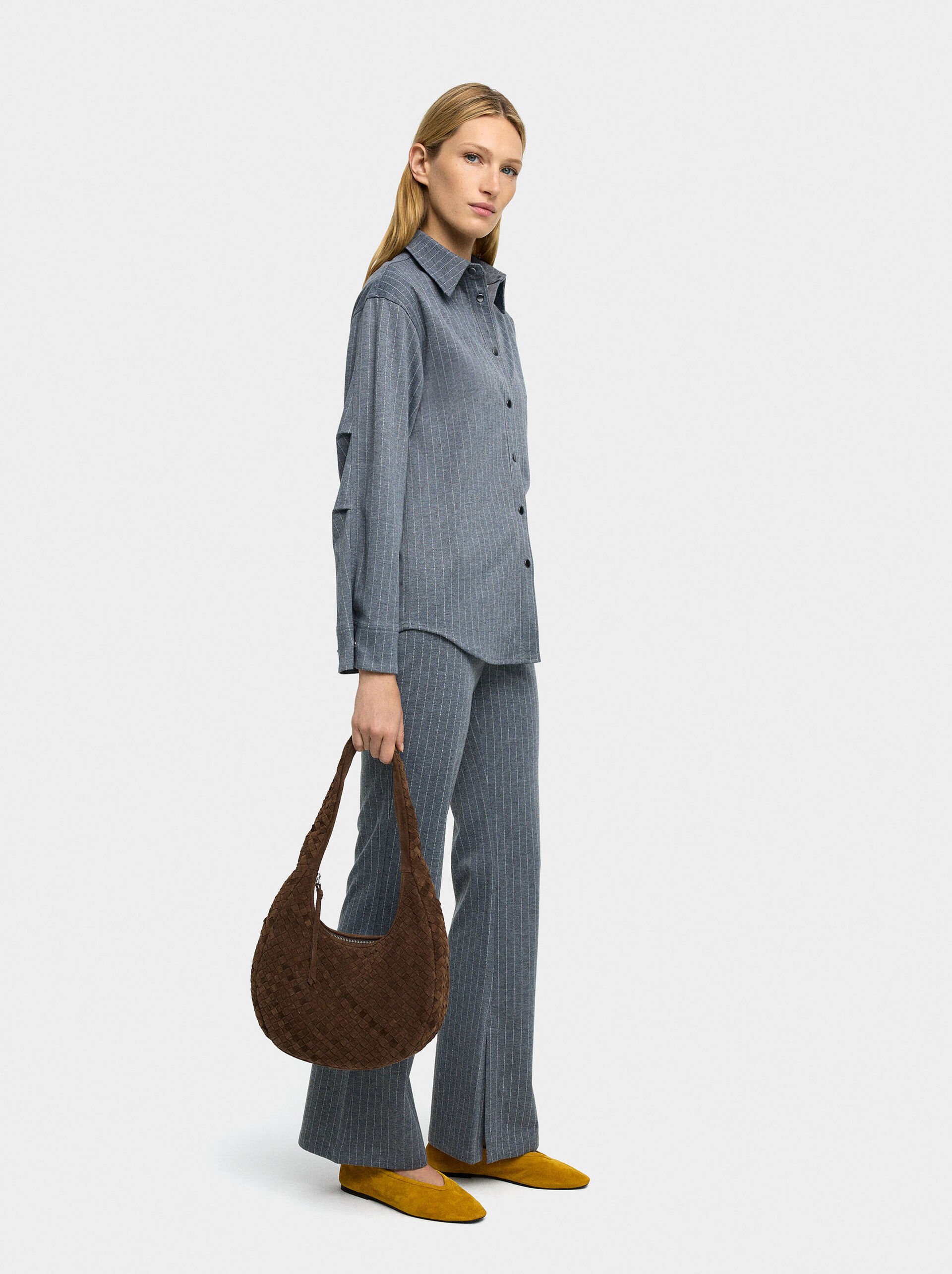 Trousers with pinstripe image number 2.0