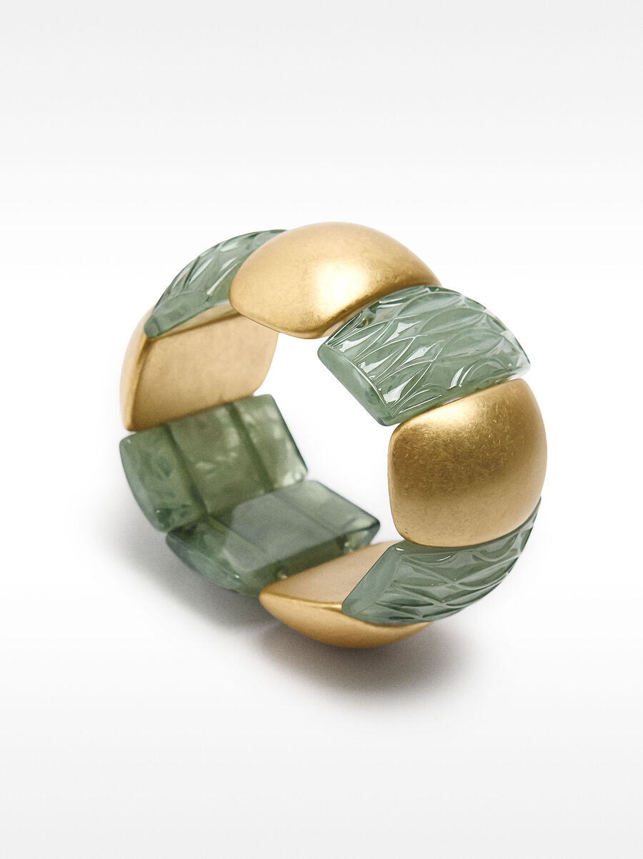 Elastic bracelet with stone effect