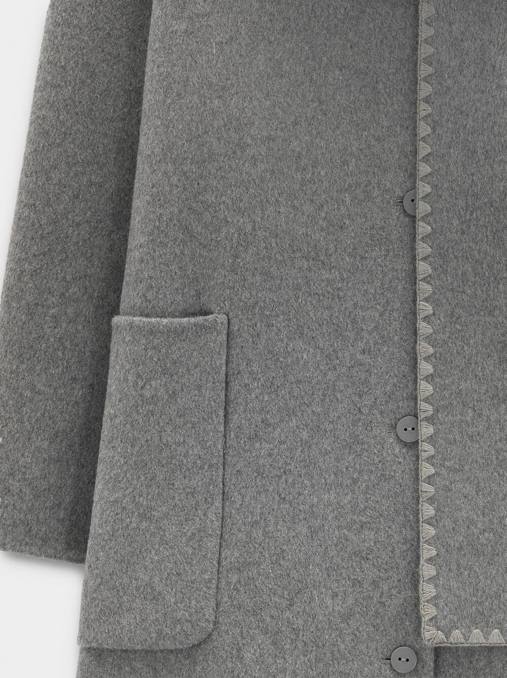 Coat with wool blend cape