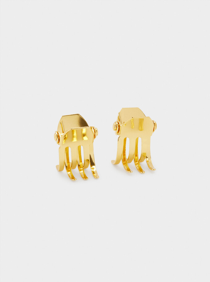 Set Of Hair Claws, Golden, hi-res