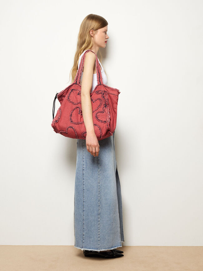 Online Exclusive - Shopper Bag With Hearts image number 1.0