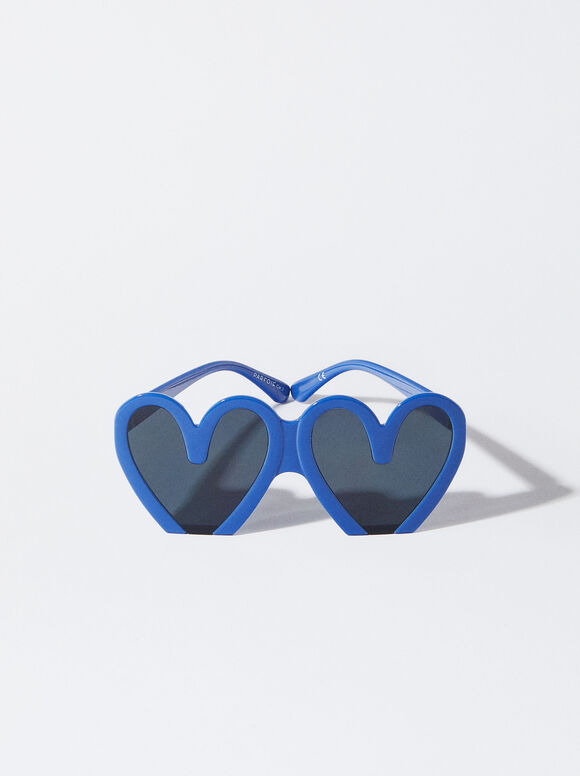 Online Exclusive - Herz-Sonnenbrille, Blau, hi-res