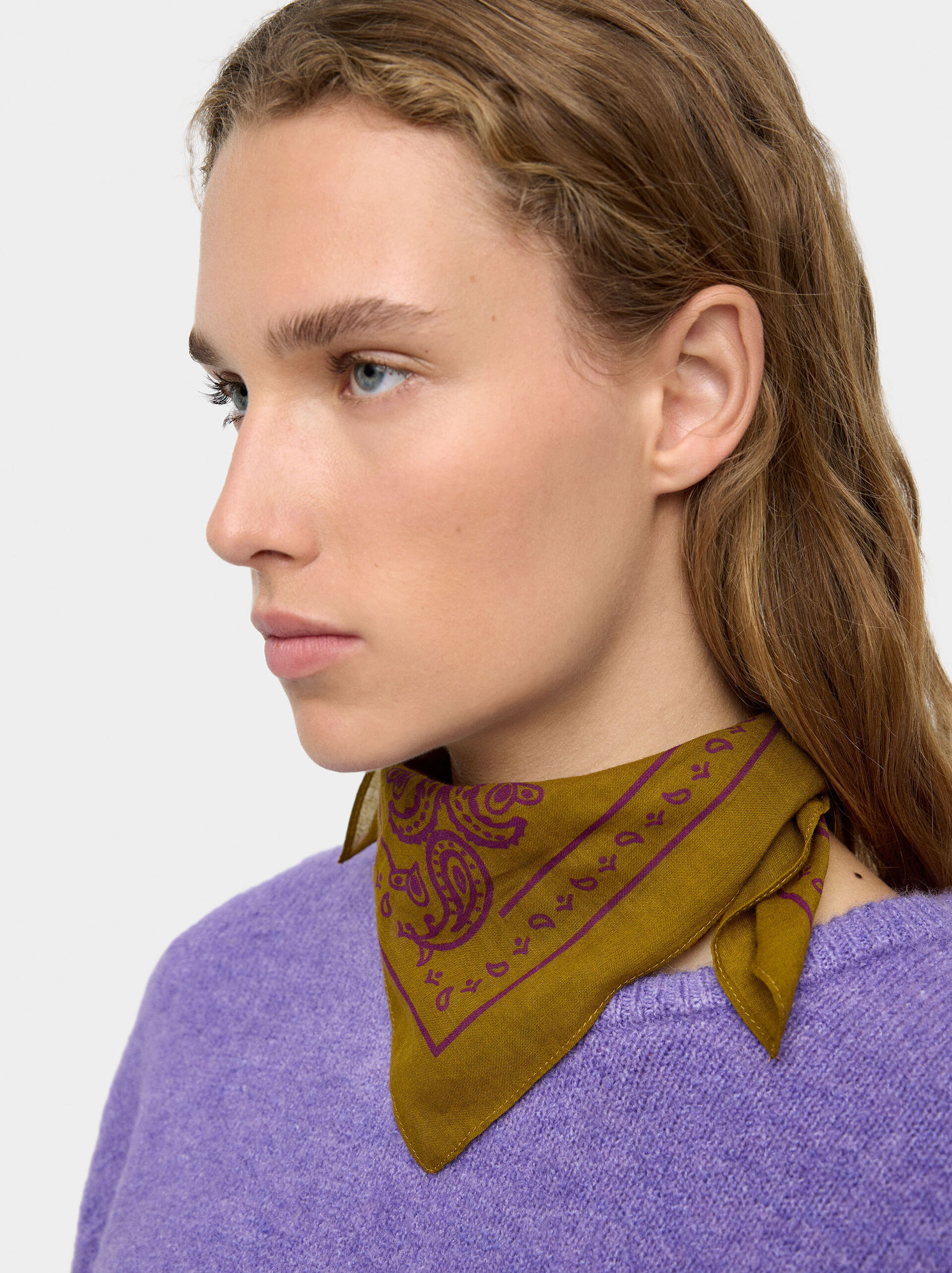 Square scarf 100% cotton image number 1.0
