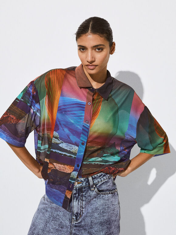 Printed Shirt, Multicolor, hi-res