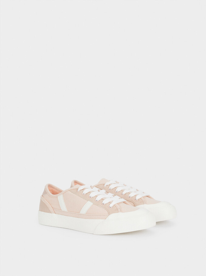 Organic Cotton Trainers, Pink, hi-res