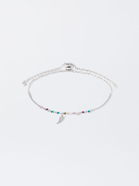 925 Silver Bracelet With Crystals, Multicolor, hi-res