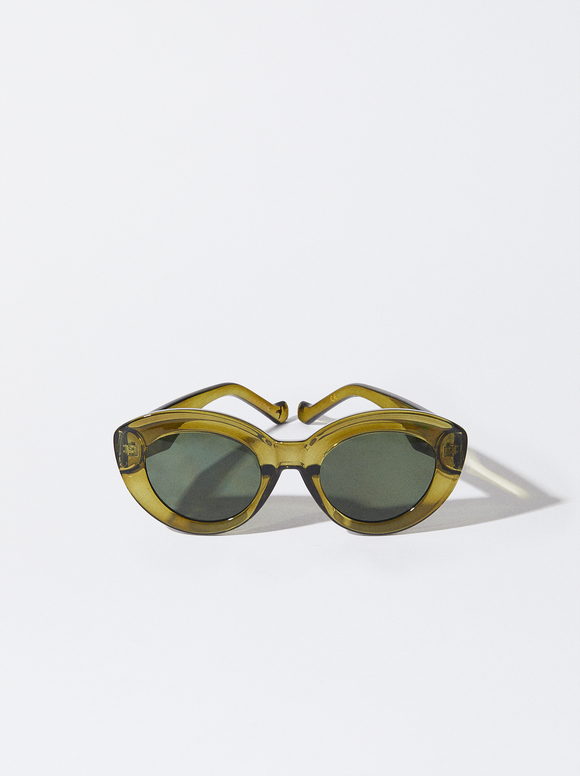 Gafas De Sol Cat Eye, Verde, hi-res
