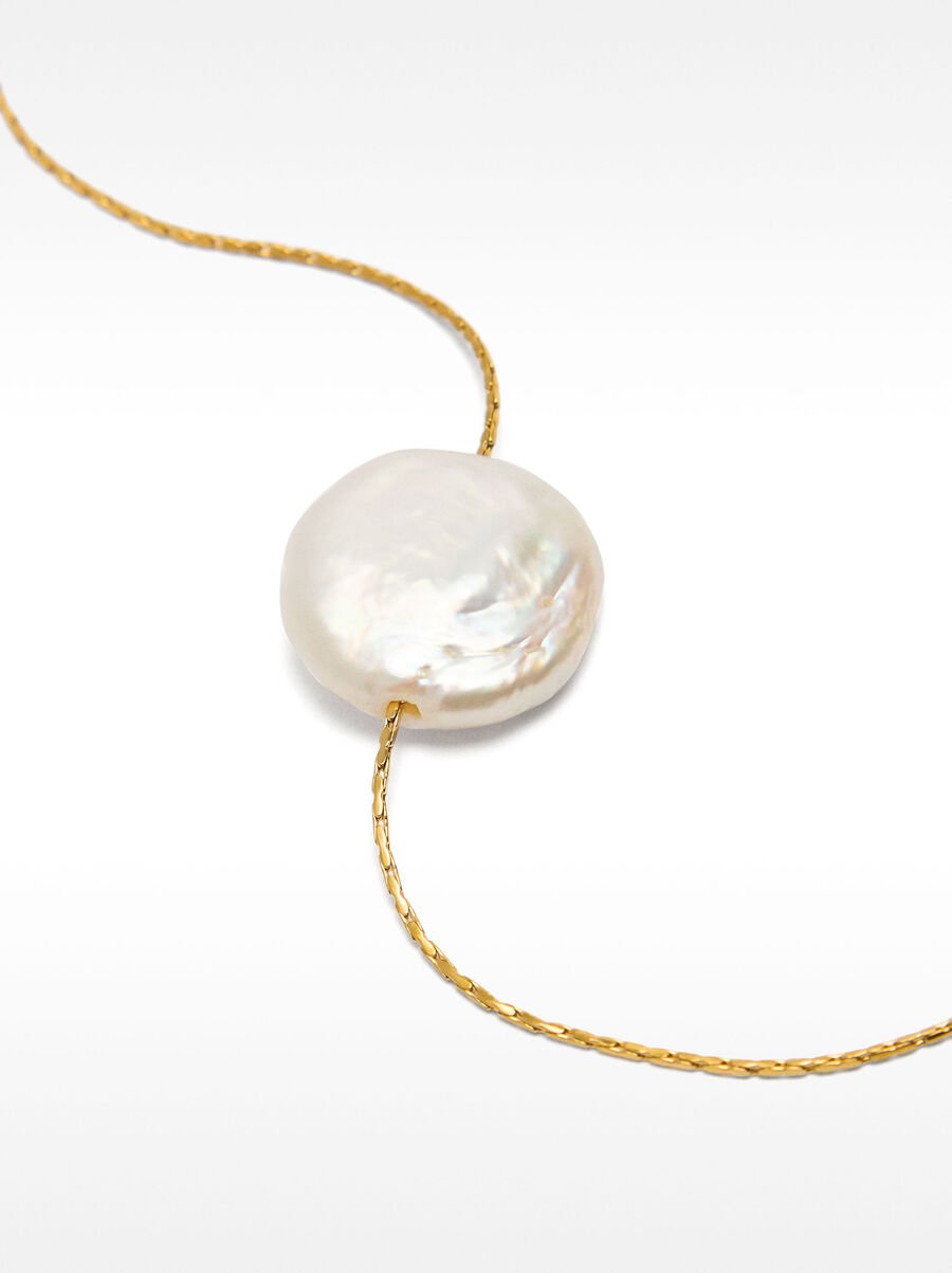 Bracelet with freshwater pearl – stainless steel
