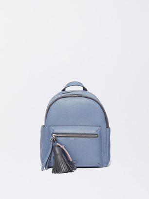 Backpack With Pendant, Blue, hi-res