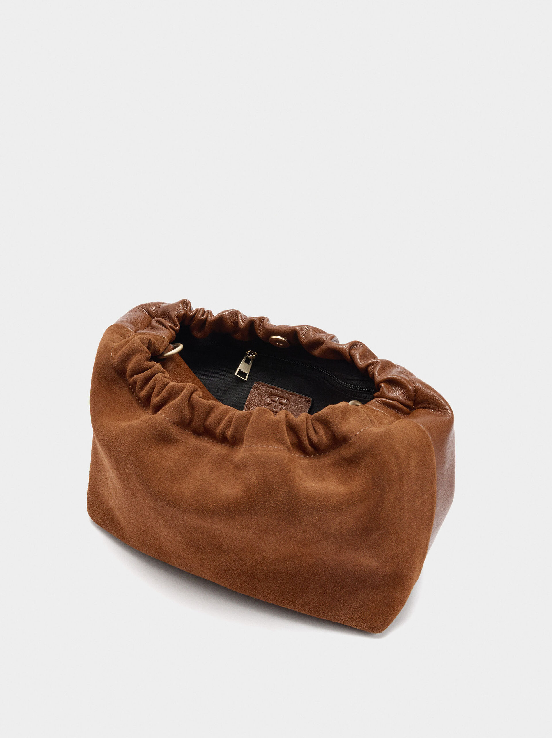 Crossbody bag with leather details image number 3.0