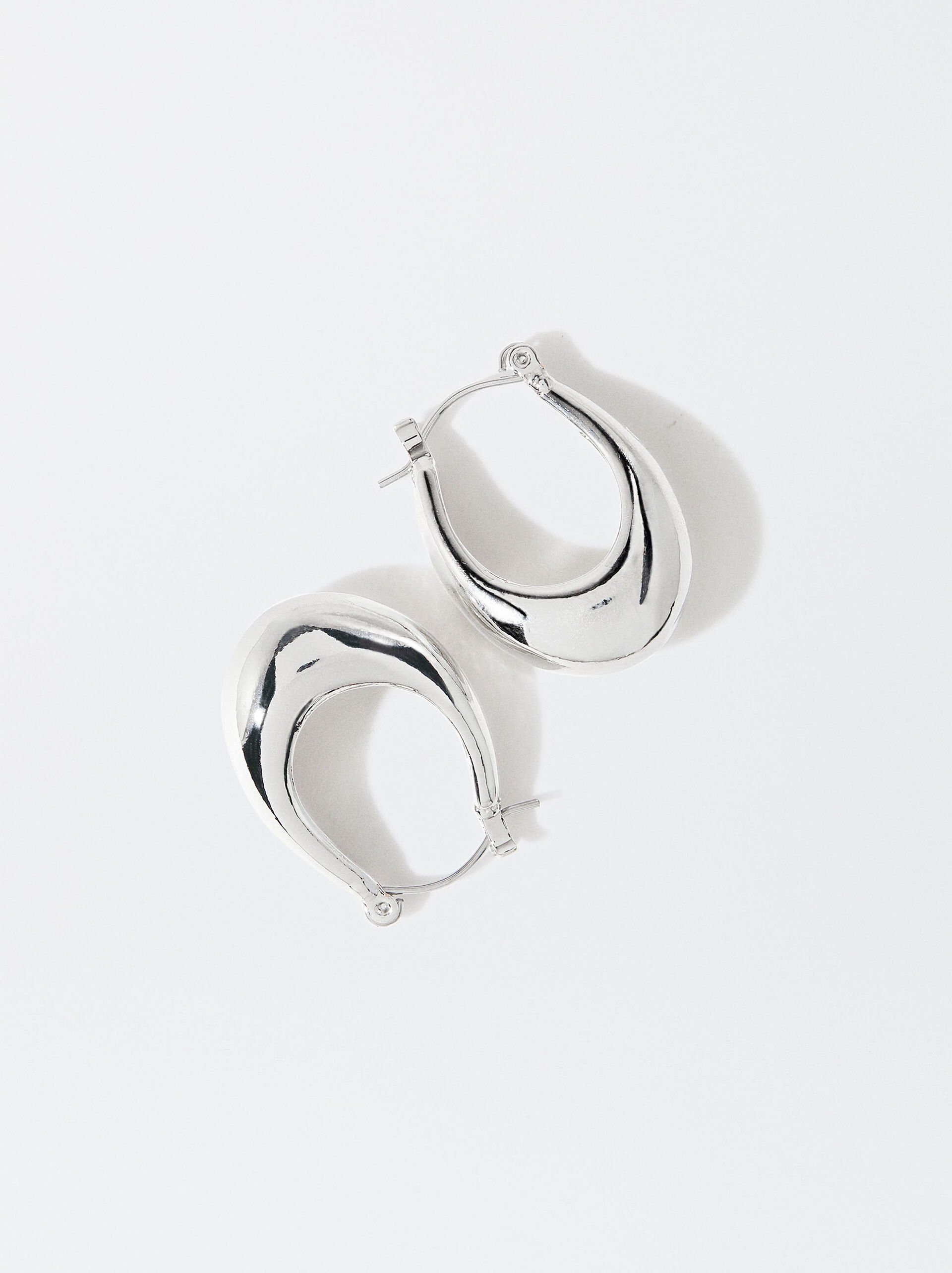 Silver Hoop Earrings image number 1.0