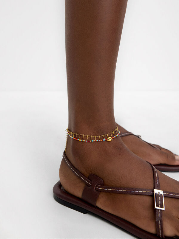 Anklet and toe ring set – stainless steel