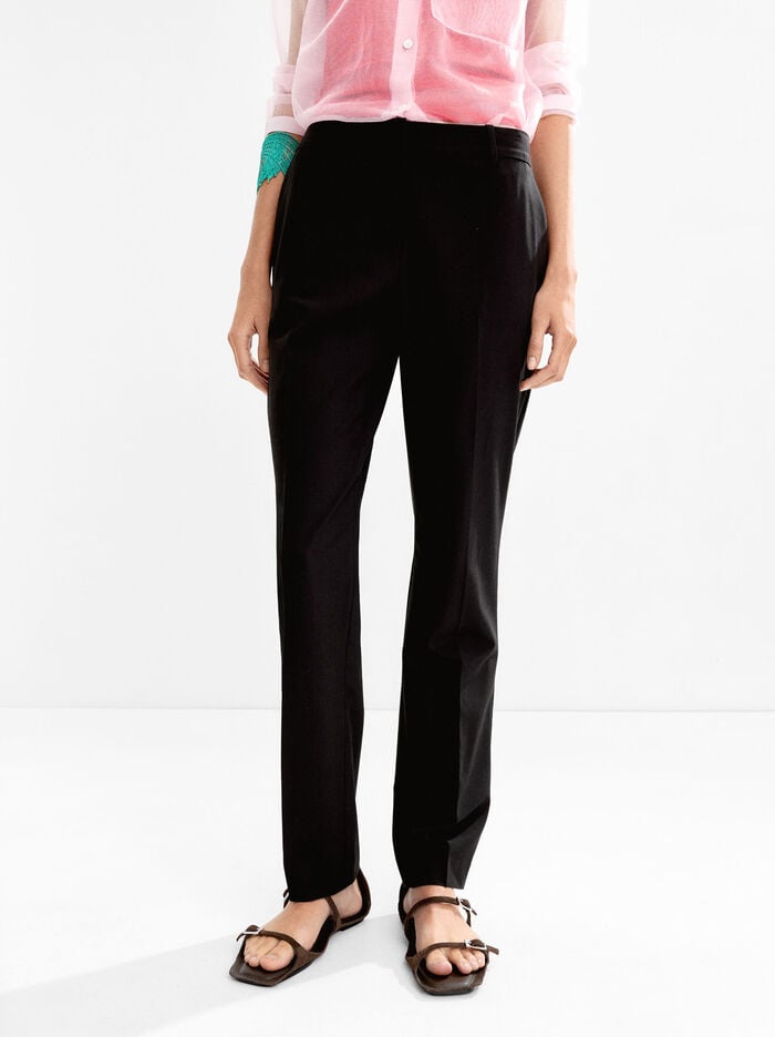 Pantalons rectes amb agulles