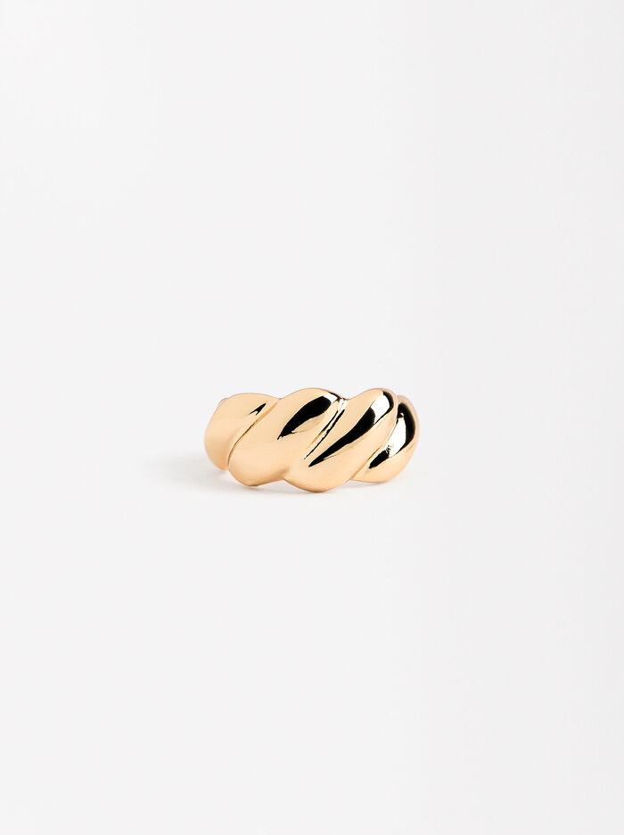 Anillo efecto trenzado