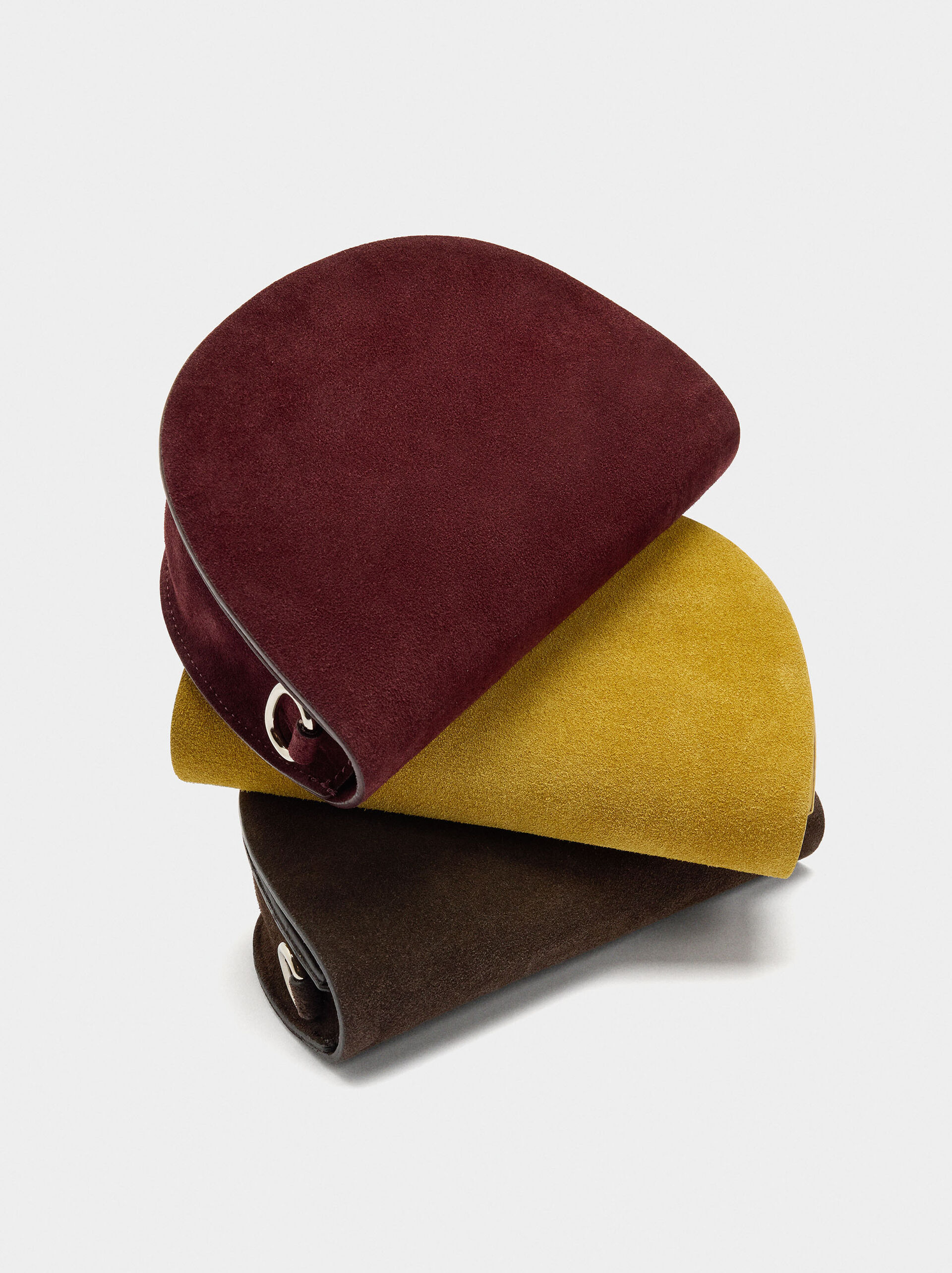 Suede crossbody bag with flap image number 6.0