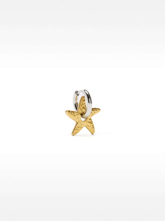 Aro individual con estrella de mar - acero inoxidable