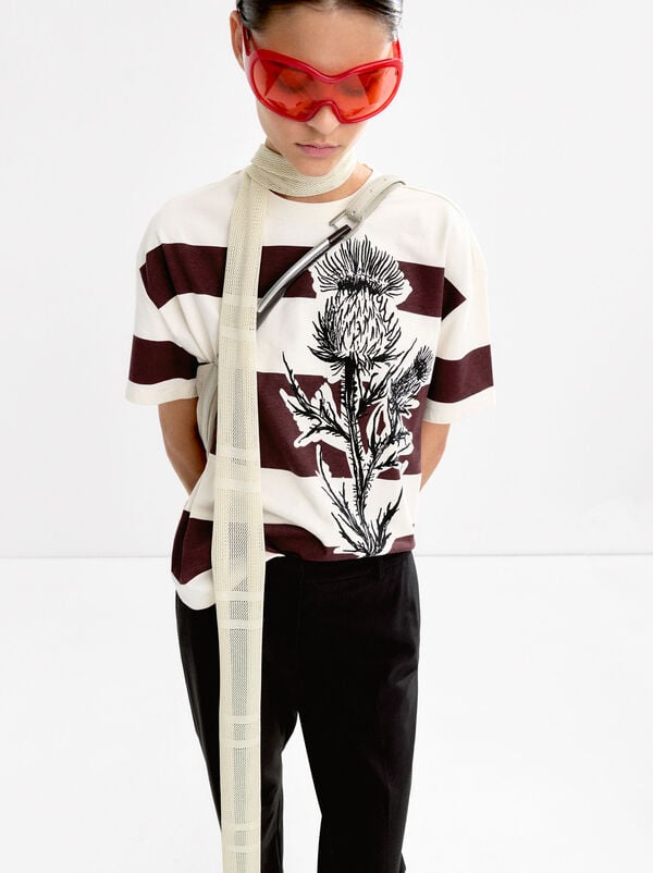 Striped cotton T-shirt