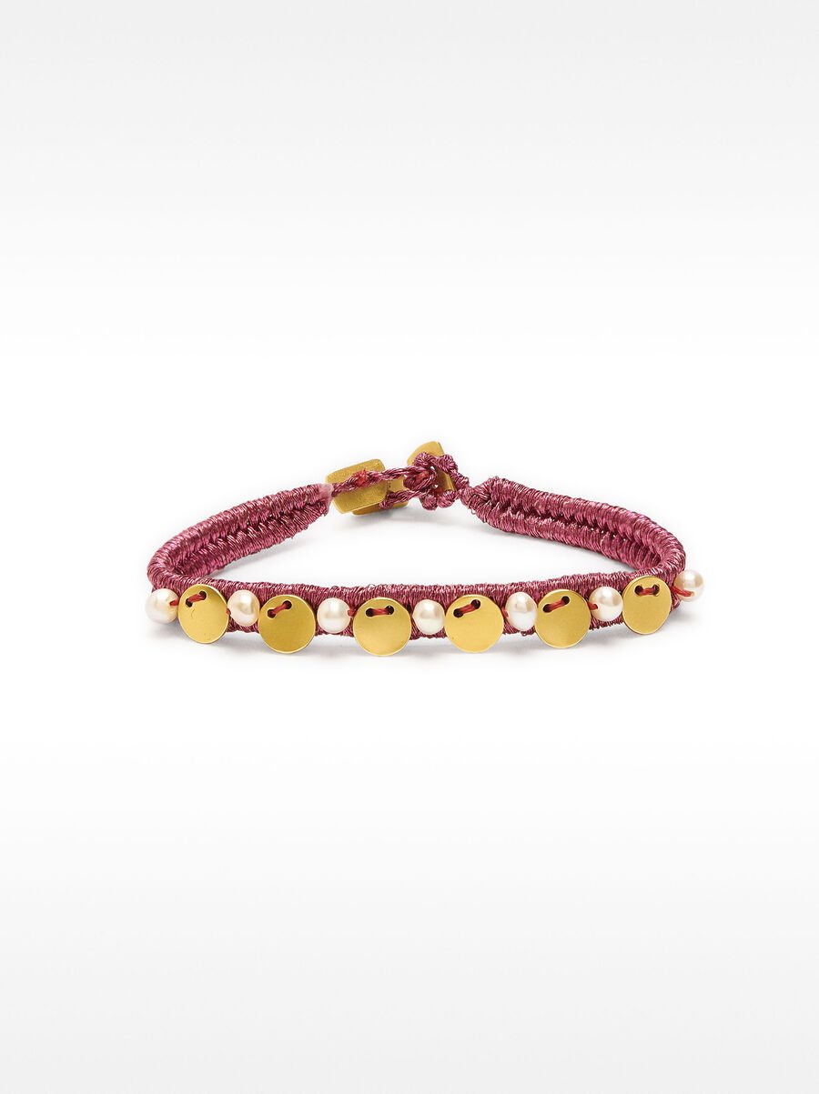 Medals and freshwater pearls bracelet - 925 sterling silver
