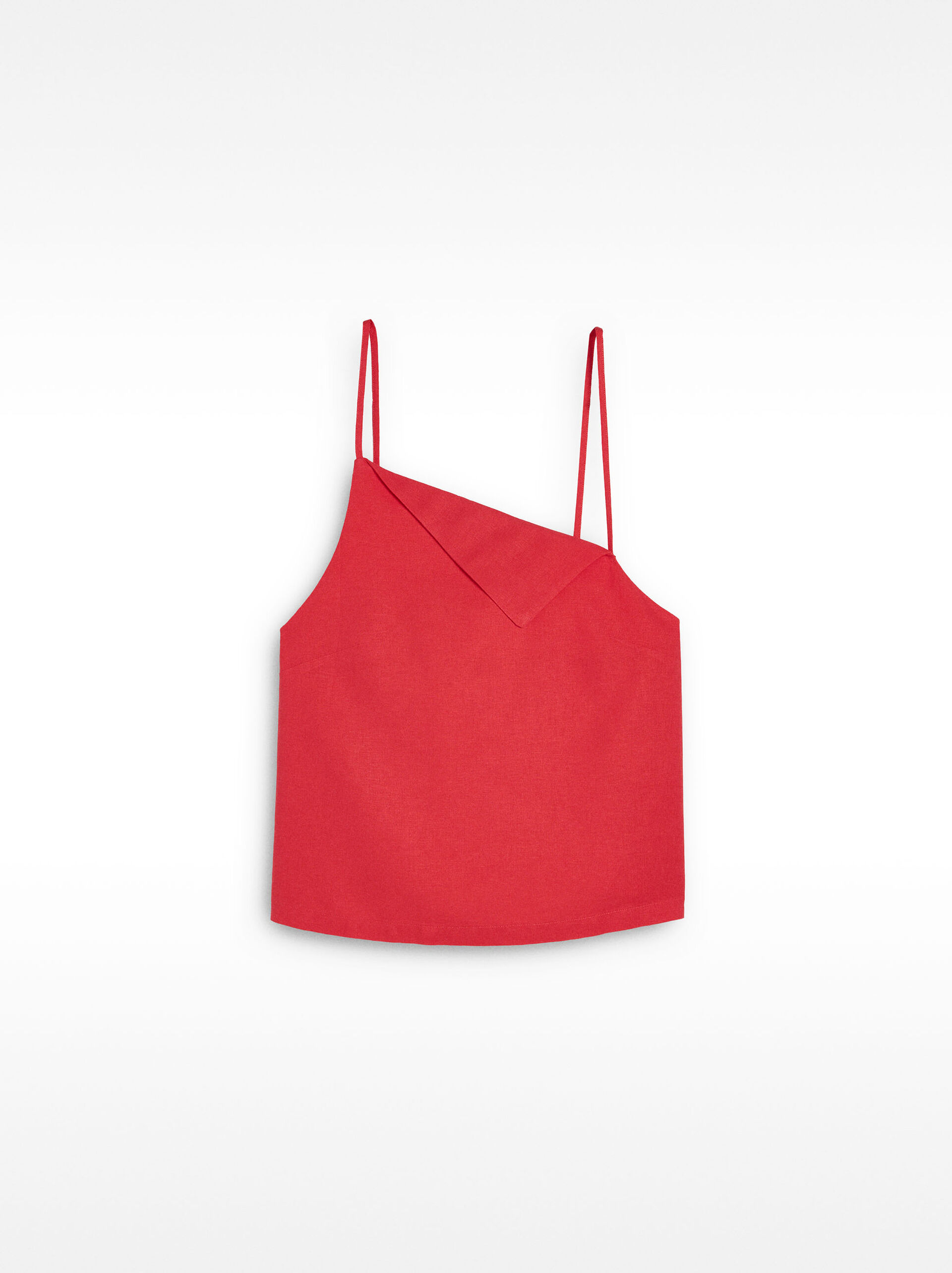 Linen-blend strappy top image number 0.0
