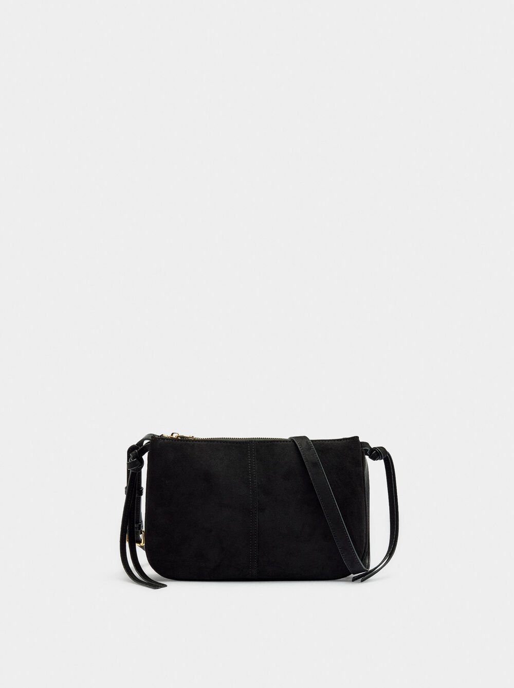 Crossbody bag suede effect