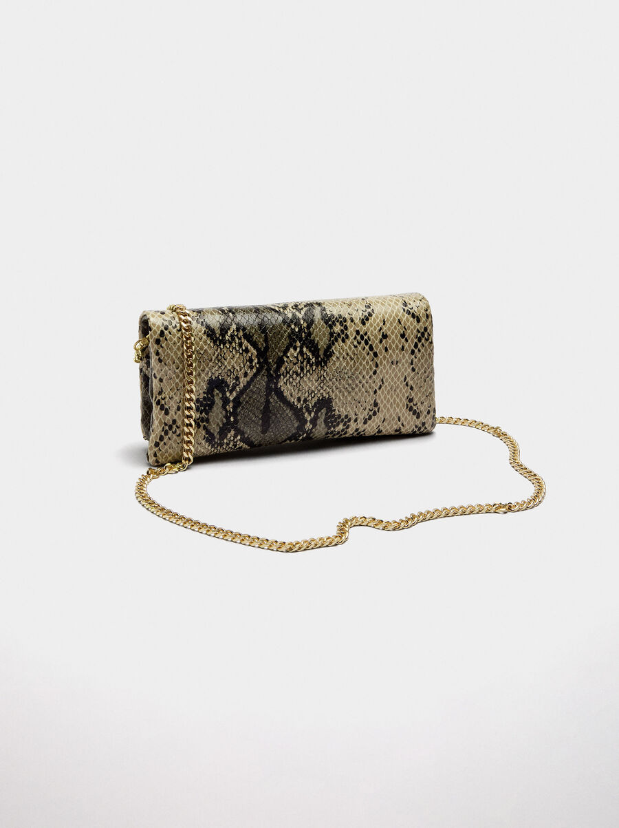 Bolso de fiesta con grabado animal