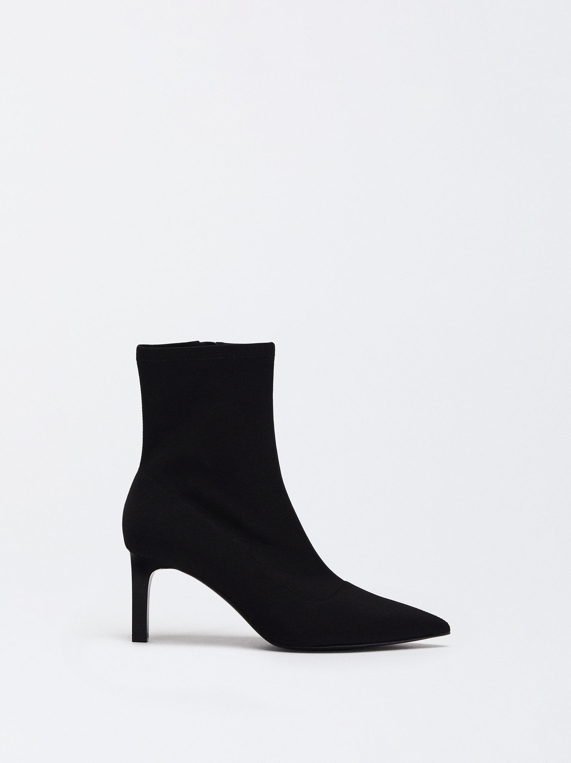 ZARA Fabric Ankle Boots with Metallic Heel, Women's Fashion, Footwear, Boots  on Carousell
