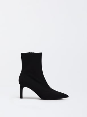 Elastic Fabric Ankle Boots, , hi-res