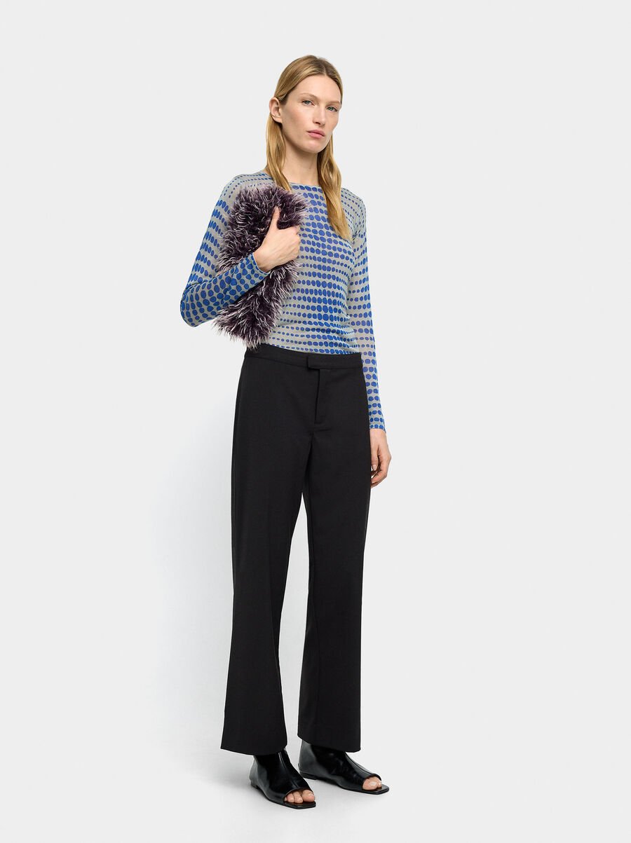 Jersey de punto semitransparente