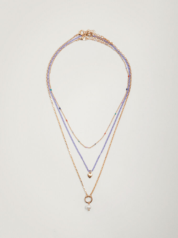 Set De Colliers Avec Perles, Multicolore, hi-res