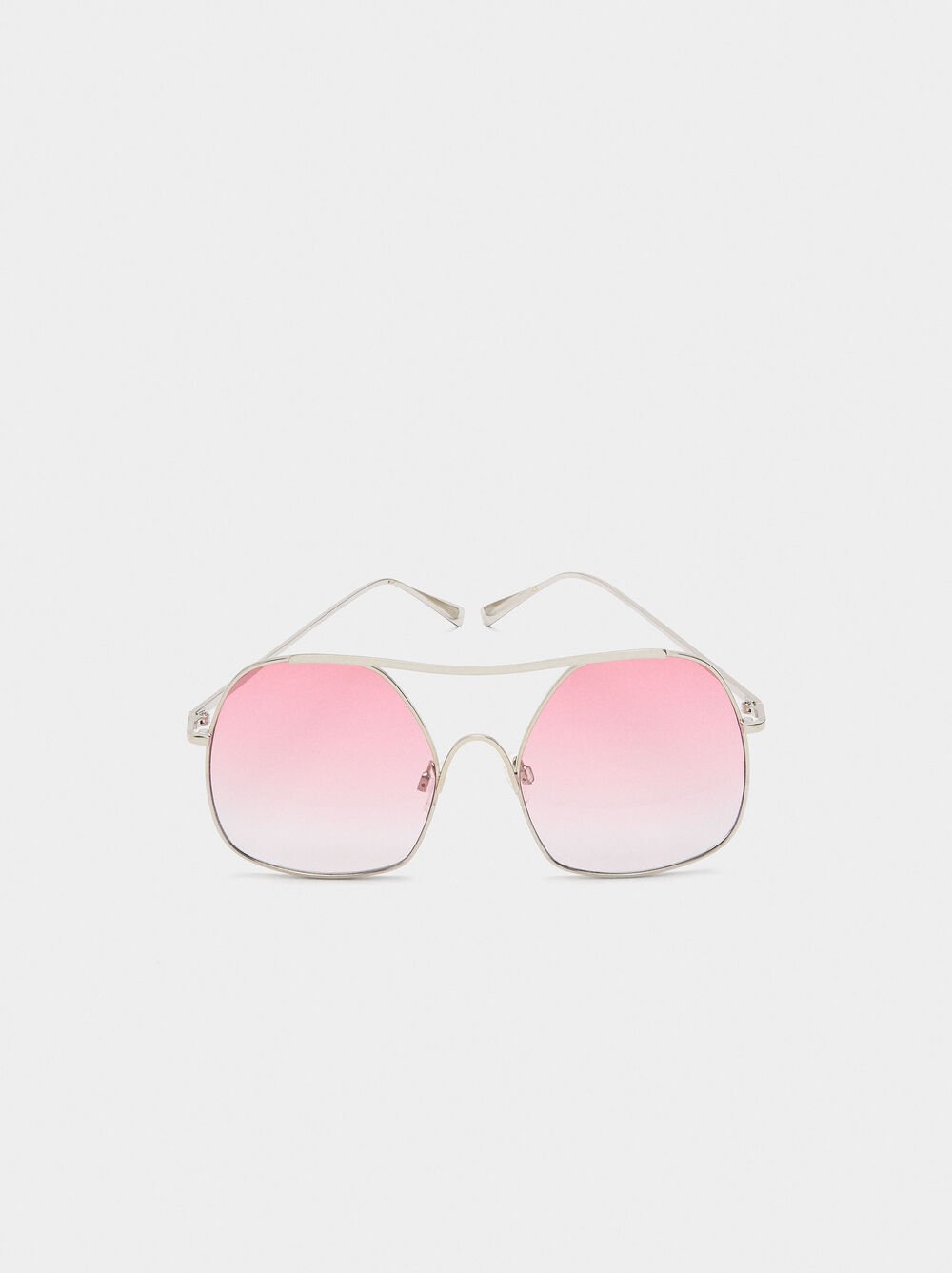 Semi-transparent round sunglasses