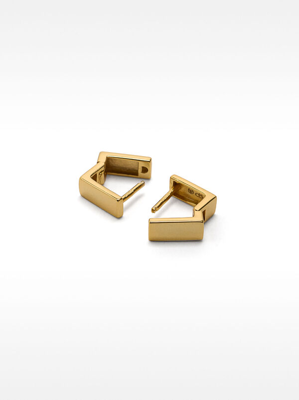Square hoop earrings - 925 sterling silver