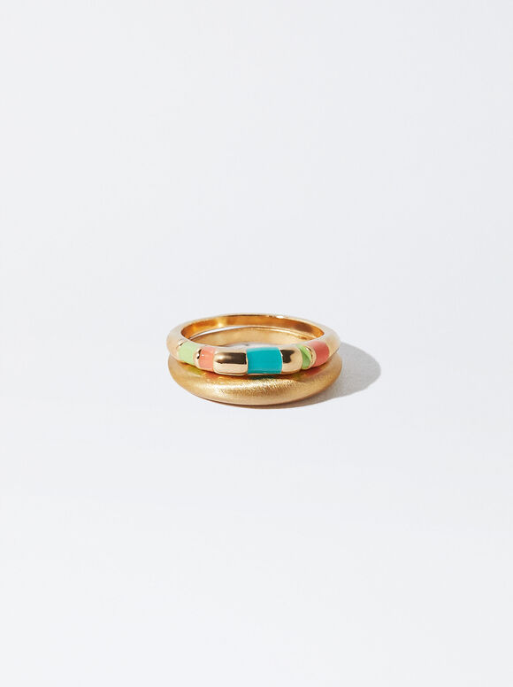 Set Of Resin Rings, Multicolor, hi-res